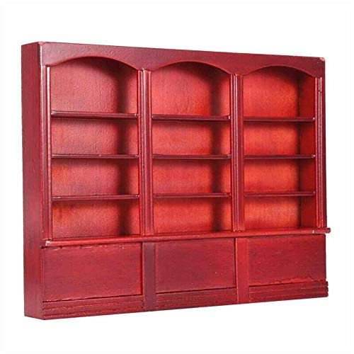 Photo 1 of EatingBiting 1:12 MINI Miniature Furniture Wooden Display Cabinet Bookcase Book Shelf Cabinet Wardrobe Model for Fairy Garden