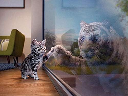 5D Diamond Painting Kits Cross Stitch DIY Art Craft Full Drill Embroidery Mosaic Set For Home Decor With Tools Accessories Storage Box - Cat & Tiger (30 * 40CM)