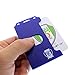 5 Pack - Hard Plastic Badge Holder Vertical - Side Load 2 Card Protector - Multiple Card ID Badge Holders - Heavy Duty Rigid/Hard Plastic by Specialist ID (Assorted Colors)