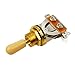 Musiclily Metric 3 Way Short Straight Guitar Toggle Switch Pickup Selector for Epiphone Les Paul Electric Guitar,Gold Top with Cream Tip