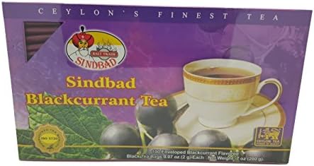 Sindbad Blackcurrant Tea, 100 Tea Bags, 200 Gramm