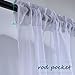 NICETOWN Kitchen Window White Sheer Curtains High Thread Crushed Sheer Voile Draperies/Drapes with Rod Pocket/Back Tab for Bedroom (2 Pieces, 52 inch Wide x 63 inch Long)