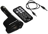 AMZDEAL Car Kit MP3 Player Wireless FM Transmitter Modulator USB SD MMC Slot Red LCD Display with Remote