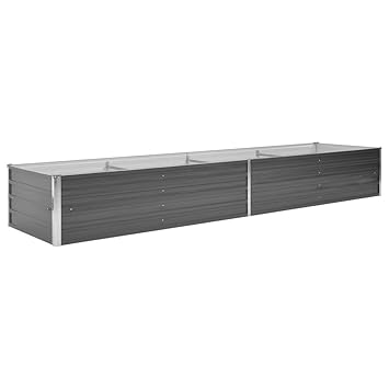vidaXL Hochbeet Verzinkter Stahl 320x80x45cm Garten Pflanzbeet Blumenkasten