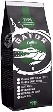 Gator Coffee USDA Organic Colombian Coffee Beans Roasted