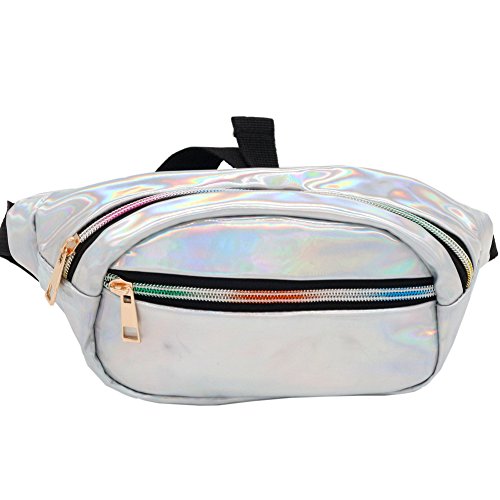 Fanny Packs for Women Holographic Waist Bag for Party Traveling Outdoor Sports - Thumbnail 5