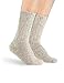 Cleverbrand Inc. 100% Pure Wool Socks - Women, Natural Gray