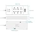 NTONPOWER Power Strip with USB – 6 Outlet Power Cord with 3 USB Charger Ports for Home/Office – 5ft Wall Mounted Extension Cord with Overload Protection, Built-in Indicator Light