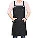UCHO Apron Adjustable Bib Multifunctional Apron with 5 Pockets, Grill Kitchen Garden Apron for Women and Men
