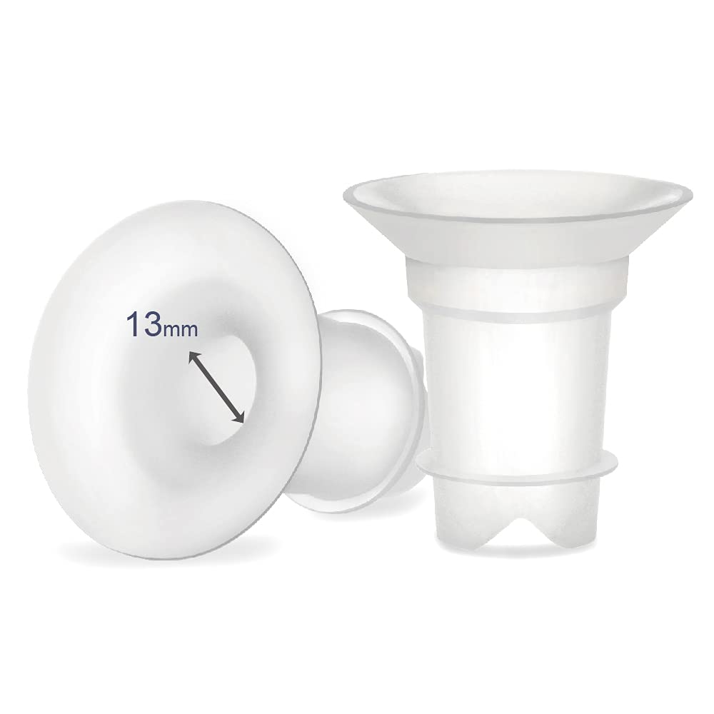 Maymom Flange Inserts 13 mm for Medela and Spectra 24 mm Shields/Flanges. Use with Medela Freestyle and Sonata to Reduce Nipple Tunnel Down to 13 mm; Also Fits Freemie 25 mm Funnel. 2pc/Each