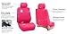 FH Group Front Set Cloth Car Seat Covers - Low Back Car Seats with Removable Headrest, Universal Fit, Airbag Compatible for SUV, Sedan, Van, Pink