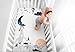 Mini Crib Sheets by Rookie Humans: 100% Cotton Sateen. Complements Modern Nursery Room, Use as a Photo Background for Your Baby Pictures. Fits Mini Crib Size (38x24 inches) (Moon's Birthday)