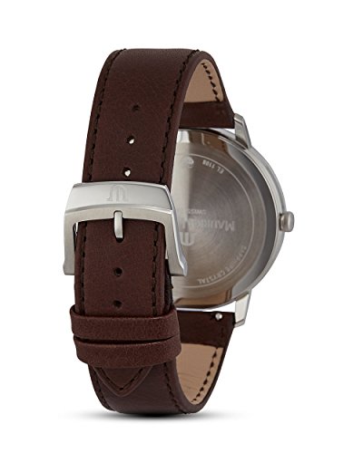 Maurice-Lacroix-Herren-Analog-Quarz-Uhr-mit-Leder-Armband-EL1108-SS001-110-1