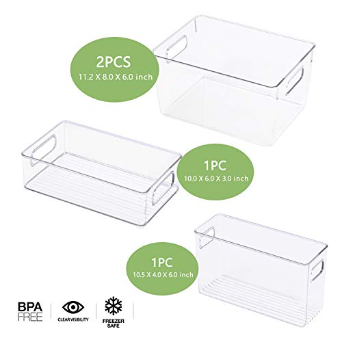 Plastic-Refrigerator-Organizer-Bins-4-Piece-Fridge-Organizers-and-Storage-Clear-Bin-with-Handle-for-Kitchen-Pantry-Premium-BPA-Free-Freezer-Organizer-Bins