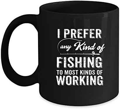 I'd Rather Be Fishing Than Working Funny Fishing Mug
