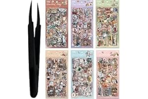 Nivofu 563pcs Vintage Scrapbook Stickers, 36 Sheets Aesthetic Coquette Tea Party Stickers, Waterproof PET Sticker for Journal