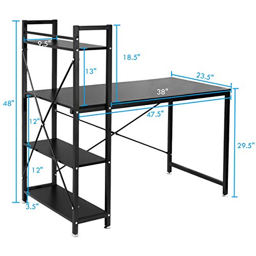 3 TANGKULA+Computer+Bookshelves+Multipurpose+Workstation
