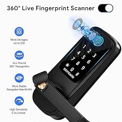 Smart Door Lock with Handle,Fingerprint Door