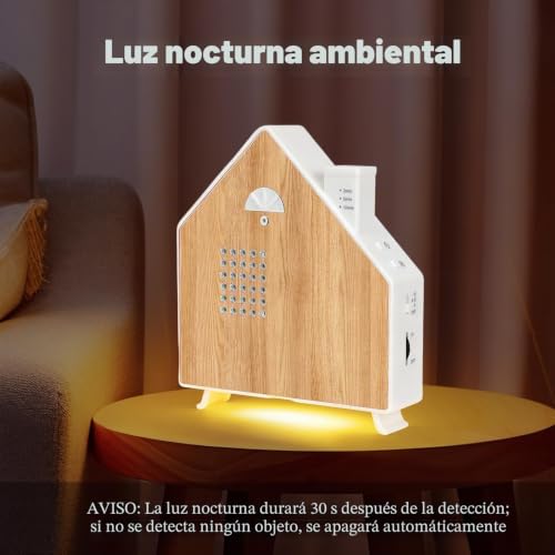 Sounds of Nature Box, Bird Singing Bird Box with Sensor, Night Light, 8 Sounds, 3 Minutes, Natural Sounds for Relaxation and Tranquility (0-115dB)(A)