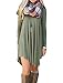 iGENJUN Women's Long Sleeve V-Neck Casual Loose T-Shirt Dress
