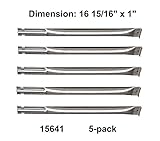 15641-5Pack Replacement Stainless Steel Burner for Charbroil, Charmglow, Jenn-Air, Kenmore, Kirkland, K Mart, Member's Mark, Nexgrill, Perfect Flame, Grand Isle, Sams & Strada Gas Grill Models