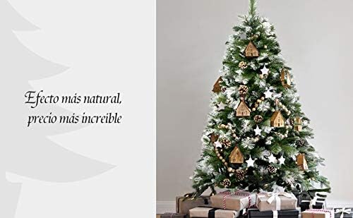Solagua Árbol de Navidad Artificial Extra Relleno Abeto de Doble Hojas Combinadas 150-240cm Arboles C/Soporte Metálico (Nevado, 210cm 960Tips)