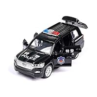 LLDDP Deformation Robot Simulation 1/32 Alloy Toy Police Car 6 Door with Sound and Light Car Model Kits for Kids,Alloy Pull Back Vehicles Toy Car for Toddlers Kids Boys Girls Gift Deformed Toy Model