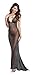 Dreamgirl Women's Lurex Halter Back Long Gown