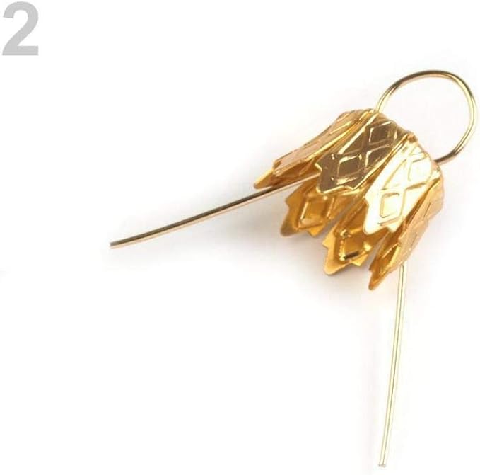 Baubles bauble 10pc 2gold Christmas Bauble Hangers with Caps DIY, Caps Vintage, Caps