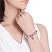 Presentski Fashion Charm Bracelet with Extended Chain for Teen Girls and Women Love Themed Pink Charms