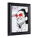 RPJC Solid Wood 5x7 inch Picture Frames and High Definition Glass for Table Top Display and Wall Mounting Photo Frame Black