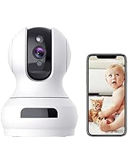 Indoor Camera,1080P Pan/Tilt Baby Monitor with Camera and Audio,Pet Camera with Sound/Motion Detection,Two-Way Audio,Night Vision,Cloud and Local Storage,WiFi Camera