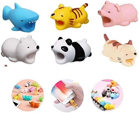 animal bites cable protector buddies chomper cute dream phone Cable Accessory Protects - 6 Pack