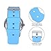 RANDON Quick Release Silicone Watch Bands Soft Rubber Watch Strap for Smart Watch,Pack of 2 (White/Sky Blue, 22)