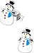 Hypoallergenic Sterling Silver Christmas Snowman Stud Earrings for Kids (Nickel Free)