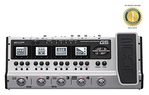 Zoom G5 Guitar Effects & Amp Simulator Pedal with 1 Year Free Extended Warranty