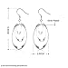 Bangood Women's Silver Plated Three Oval Eardrop Dangle Earrings
