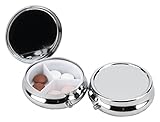 Round Silver Pill Box