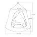 TopEva Tree &Ceiling Hanging Tree & Ceiling Hammock Tent Kids Sky Castle Paradise with Led Decoration Lights Waterproof, Blue