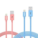 Aonear iPhone Cable, 10ft and 6ft Extra Long High Speed Sync Apple USB Data Charging Lightning Cable Cord for iPhone 6,6s, 6 plus,6s plus,iPhone 5 5s 5c 5E,iPad Air, iPod,iPad mini(pink& blue)