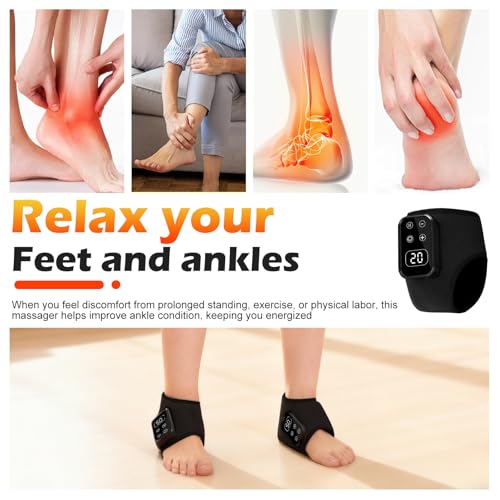 Foot Massager,Foot Revive Massager with 5 Vibration Mode,6 Heat Leavel for Both Father and Mother, Wireless & Portable (2pcs)