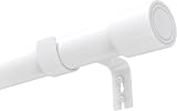 Venwemong Curtain Pole with Brackets Fittings Set 84-290 cm White 25mm