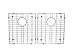 Starstar 50/50 Double Bowl Kitchen Sink Bottom Two Grids, Stainless Steel, 16