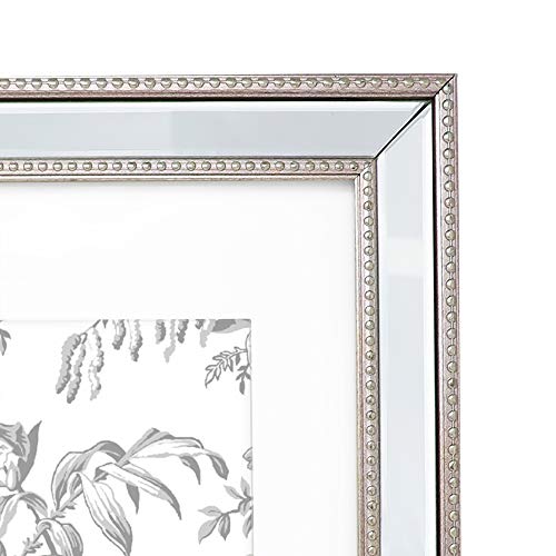 Laura Ashley 11x14 (Matted 8x10) Champagne Mirror Bead Picture Frame