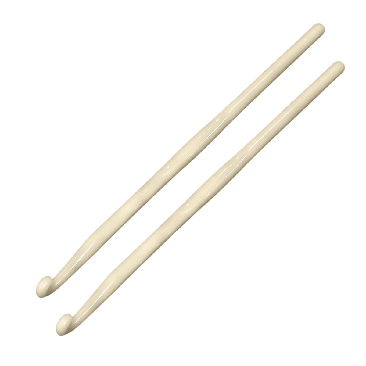 JYC CREATIVE 2 x Plastic Crochet Needles, Measure 4 mm x 14 cm, Ergonomic Soft, for Crafts, Knitting Scarves, Hats, Amigurumis, DIY, Ideal for Any Type of Pattern and Yarn (2 Pcs, 4 mm)