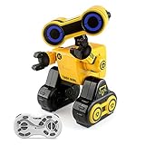 JJRC RC Programmable Robot for Kids Remote Voice Control Robot Toys Interactive Walking Singing Dancing Smart Robotics Birthday Gift Present for Kids Boys Girls (Yellow)