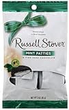Russell Stover Chocolate Mint Patties , Dark Chocolate, 3 Packages of 3 Oz Bags.