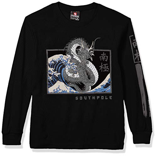 Southpole Kids Boys' Big Long Sleeve Crewneck Thermal Waffle