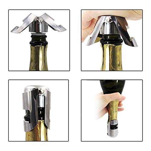 Ausyde Champagne Stopper Wine Stoppers Stainless Steel Wine Stopper