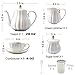 EDUPET YSECTLAABBCC YoungQI Porcelain Tea Coffee Sets with Teapot Sugar Bowl Cream Pitcher Teaspoons and Tea Strainer for Tea/Coffee, Cups& Saucer Service for 6(Lily White)